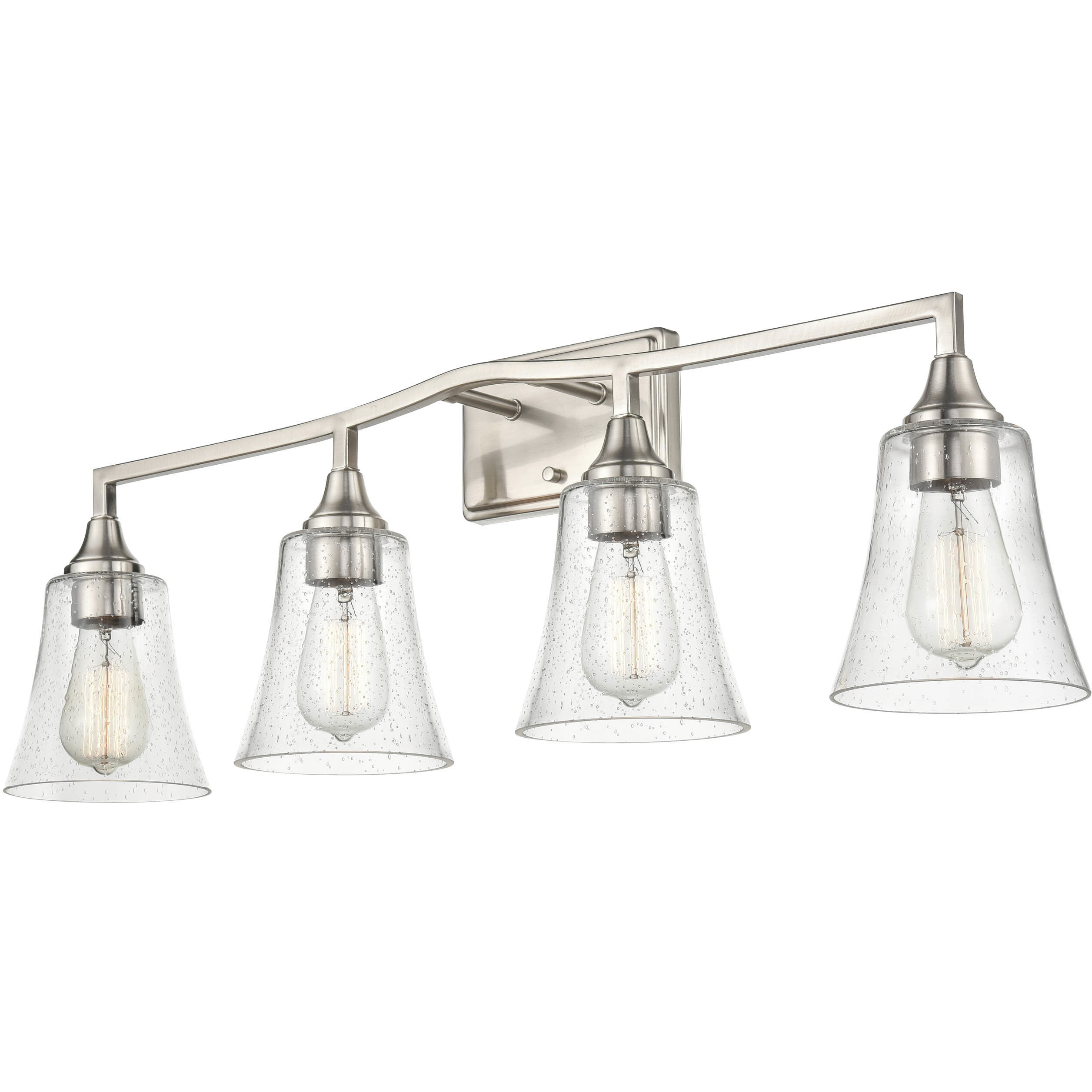 Caily 4 Light 32.5 inch Brushed Nickel Bathroom Vanity Light Wall Light